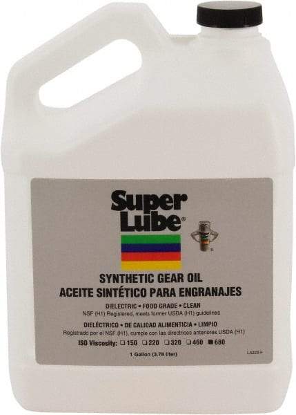 Synco Chemical - 1 Gal Plastic Bottle, Synthetic Gear Oil - -40°F to 450°F, 680 St Viscosity at 40° C, ISO 680 - All Tool & Supply