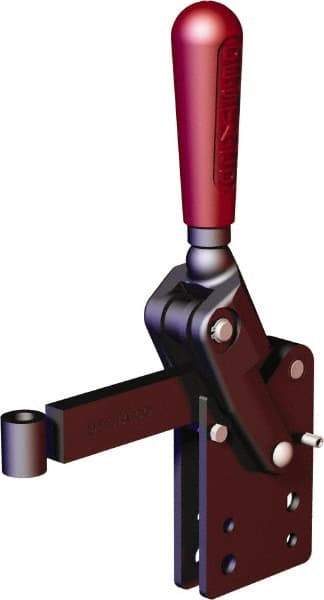 De-Sta-Co - 2,248 Lb Holding Capacity, Vertical Handle, Manual Hold Down Toggle Clamp - 90° Handle Movement, 120° Bar Opening, Solid Bar, Straight Base, Oxide Finish, Forged Alloy Steel - All Tool & Supply