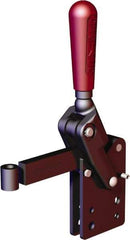 De-Sta-Co - 2,248 Lb Holding Capacity, Vertical Handle, Manual Hold Down Toggle Clamp - 90° Handle Movement, 120° Bar Opening, Solid Bar, Straight Base, Oxide Finish, Forged Alloy Steel - All Tool & Supply