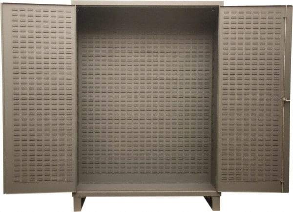 Durham - Locking Storage Cabinet - Steel, 72" Wide x 24" Deep x 84" High, Gray - All Tool & Supply