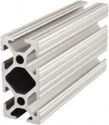 80/20 Inc. - 72 Inches Long x 1 Inch Wide x 2 Inches High, T Slotted Aluminum Extrusion - 0.7914 Square Inches, Clear Anodized Finish - All Tool & Supply