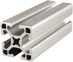 80/20 Inc. - 145 Inches Long x 1-1/2 Inches Wide x 1-1/2 Inches High, T Slotted Aluminum Extrusion - 0.877 Square Inches, Clear Anodized Finish - All Tool & Supply