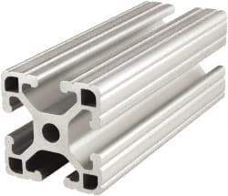 80/20 Inc. - 72 Inches Long x 1-1/2 Inches Wide x 1-1/2 Inches High, T Slotted Aluminum Extrusion - 0.8986 Square Inches, Clear Anodized Finish - All Tool & Supply