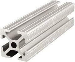 80/20 Inc. - 48 Inches Long x 1 Inch Wide x 1 Inch High, T Slotted Aluminum Extrusion - 0.4379 Square Inches, Clear Anodized Finish - All Tool & Supply