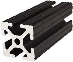 80/20 Inc. - 72 Inches Long x 1-1/2 Inches Wide x 1-1/2 Inches High, T Slotted Aluminum Extrusion - 1.154 Square Inches, Black Anodized Finish - All Tool & Supply