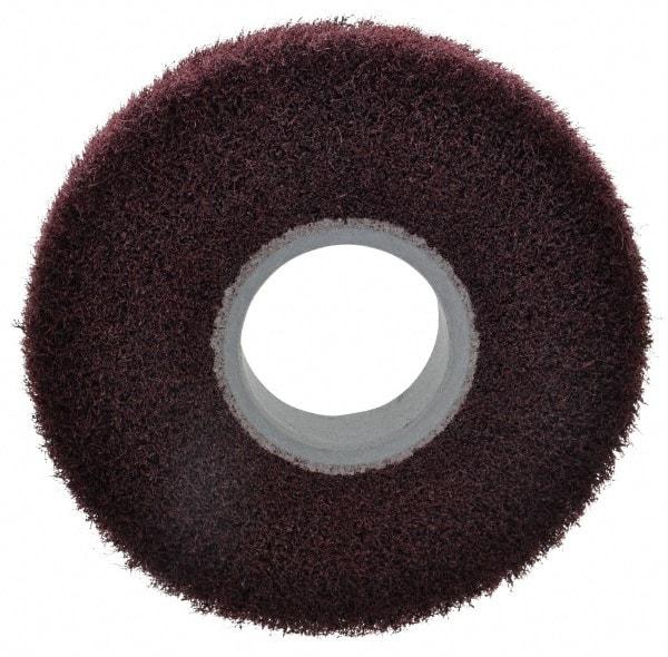 3M - 6" Diam Aluminum Oxide Finishing Flap Wheel - 2" Hole, 1" Wide, Density 5, Nonwoven, Medium Grade, 3,400 Max RPM - All Tool & Supply