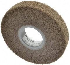 3M - 6" Diam Aluminum Oxide Cutting, Polishing Flap Wheel - 2" Hole, 1" Wide, Density 5, Nonwoven, Medium Grade, 4,000 Max RPM - All Tool & Supply