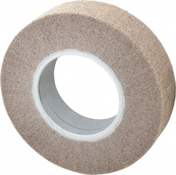 3M - 8" Diam Aluminum Oxide Cutting, Polishing Flap Wheel - 4" Hole, 2" Wide, Density 7, Nonwoven, Medium Grade, 4,000 Max RPM - All Tool & Supply