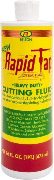 Relton - Rapid Tap, 1 Pt Bottle Cutting Fluid - Semisynthetic, For Tapping - All Tool & Supply