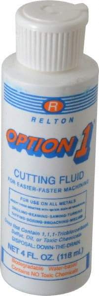 Relton - Option1, 4 oz Bottle Cutting Fluid - Water Soluble, For Cleaning, Machining - All Tool & Supply