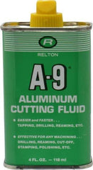 Relton - A-9, 4 oz Bottle Cutting Fluid - Semisynthetic, For Broaching, Drilling, Milling, Reaming, Sawing, Tapping, Threading - All Tool & Supply