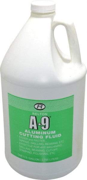 Relton - A-9, 1 Gal Bottle Cutting Fluid - Semisynthetic, For Broaching, Drilling, Milling, Reaming, Sawing, Tapping, Threading - All Tool & Supply