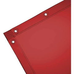 Wilson Industries - 6' High x 6' Wide x 14mm Thick Vinyl Welding Curtain - Orange, Grommet - All Tool & Supply