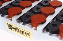 Mitee-Bite - 3/8" Mild Steel Hex, 5/8-11 Stud Thread, Symmetrical Hex Clamp - 35/64" Hex Height, 6,000 Lb Holding Force, Mild Steel Stud, 1-1/8" Long Thread, 100 Ft/Lb Torque, 4 Clamps - All Tool & Supply