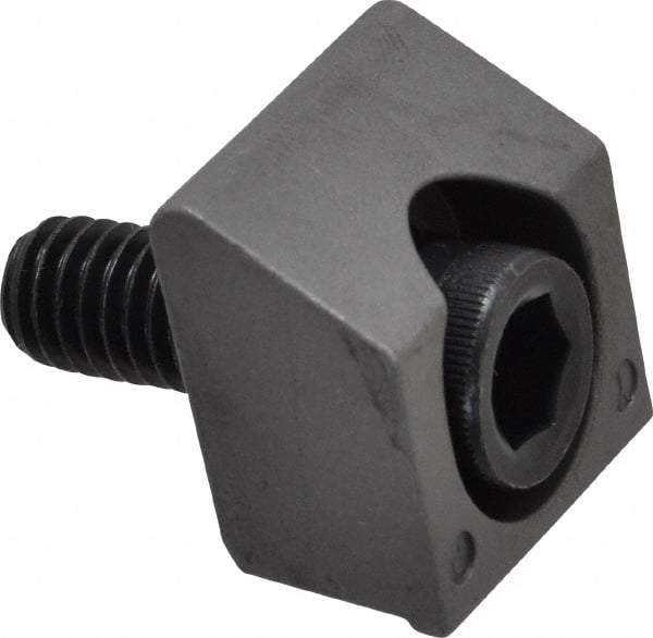 Mitee-Bite - 3/8-16 Screw Thread, 1" Wide x 1/4" High, Smooth Steel Standard Style Screw Mount Toe Clamp - 6,000 Lb Holding Force, 360" Lb Torque, 30 Lb Ft Torque, 23/32" Long Extension, 0.05" Throw, 4 Clamps in Package - All Tool & Supply