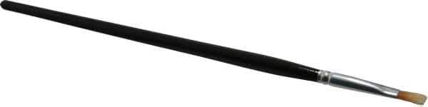 PRO-SOURCE - #4 Nylon Artist's Paint Brush - 3/16" Wide, 3/8" Bristle Length, 5-1/2" Wood Handle - All Tool & Supply