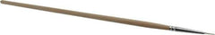 PRO-SOURCE - #0 Taklon Artist's Paint Brush - 5/64" Wide, 5/16" Bristle Length, 5-1/2" Wood Handle - All Tool & Supply