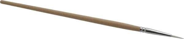 PRO-SOURCE - #2 Taklon Artist's Paint Brush - 3/32" Wide, 7/16" Bristle Length, 5-1/2" Wood Handle - All Tool & Supply