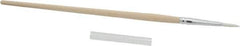 PRO-SOURCE - #4 Taklon Artist's Paint Brush - 1/8" Wide, 9/16" Bristle Length, 5-1/2" Wood Handle - All Tool & Supply