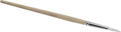 PRO-SOURCE - #6 Taklon Artist's Paint Brush - 3/16" Wide, 11/16" Bristle Length, 5-1/2" Wood Handle - All Tool & Supply