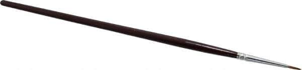 PRO-SOURCE - #0 Sable Artist's Paint Brush - 5/64" Wide, 9/32" Bristle Length, 5-1/2" Wood Handle - All Tool & Supply