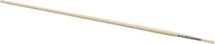 PRO-SOURCE - #1 Pig/Boar Artist's Paint Brush - 1/8" Wide, 11/16" Bristle Length, 9-1/2" Wood Handle - All Tool & Supply