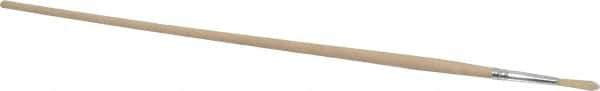 PRO-SOURCE - #2 Pig/Boar Artist's Paint Brush - 5/32" Wide, 3/4" Bristle Length, 9-1/2" Wood Handle - All Tool & Supply