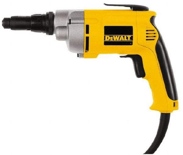 DeWALT - Pistol Grip Handle, 4,000 RPM, 81 In/Lb Torque, Electric Screwdriver - 1/4" Bit Holder, 6.3 Amps - All Tool & Supply