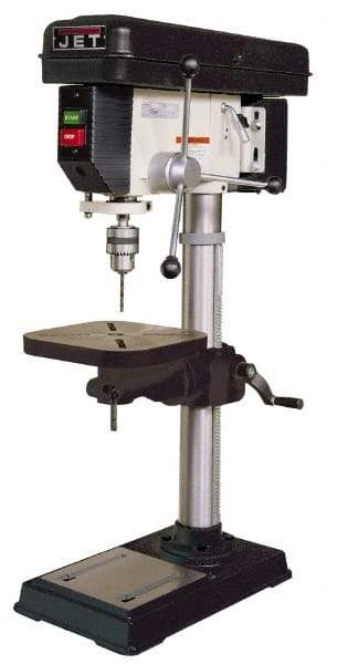 Jet - 15" Swing, Step Pulley Drill Press - 16 Speed, 3/4 hp, Single Phase - All Tool & Supply