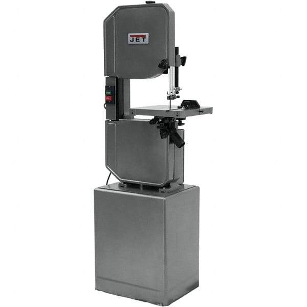 Jet - 13-1/2 Inch Throat Capacity, Variable Speed Pulley Vertical Bandsaw - 2600 (Wood), 90 to 340 (Metal) SFPM, 1 HP, Single Phase - All Tool & Supply