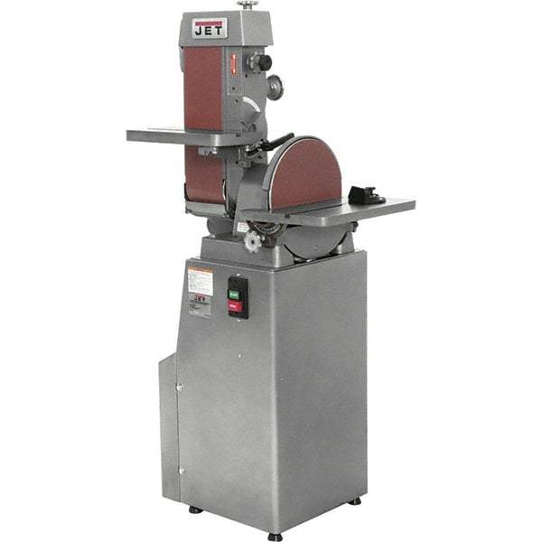 Jet - 48 Inch Long x 6 Inch Wide Belt, 12 Inch Diameter, Horizontal and Vertical Combination Sanding Machine - 2,850 Ft./min Belt Speed, 1-1/2 HP, Three Phase - All Tool & Supply