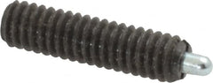 Vlier - 8-32, 5/8" Thread Length, 3/32" Plunger Projection, Steel Threaded Spring Plunger - All Tool & Supply