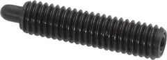 Vlier - 10-32, 3/4" Thread Length, 1/8" Plunger Projection, Steel Threaded Spring Plunger - 0.091 - 0.092" Max Plunger Diam, 3/4" Plunger Length, 2.9 Lb Init End Force, 11.1 Lb Final End Force - All Tool & Supply