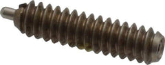 Vlier - 6-32, 17/32" Thread Length, 1/16" Plunger Projection, Stainless Steel Threaded Spring Plunger - 0.044 - 0.045" Max Plunger Diam, 17/32" Plunger Length, 1.5 Lb Init End Force, 4.5 Lb Final End Force - All Tool & Supply