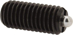 Vlier - M10 x 1.5, 0.866" Thread Length, 0.118" Plunger Projection, Steel Threaded Spring Plunger - 0.157" Max Plunger Diam, 0.866" Plunger Length, 2.02 Lb Init End Force, 7.87 Lb Final End Force - All Tool & Supply