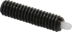 Vlier - 8-32, 5/8" Thread Length, 3/32" Plunger Projection, Steel Threaded Spring Plunger - 0.068 - 0.07" Max Plunger Diam, 5/8" Plunger Length, 2.7 Lb Init End Force, 7.3 Lb Final End Force - All Tool & Supply