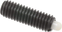 Vlier - 3/8-16, 1-1/8" Thread Length, 3/16" Plunger Projection, Steel Threaded Spring Plunger - 0.185 - 3/16" Max Plunger Diam, 1-1/8" Plunger Length, 5.5 Lb Init End Force, 14.5 Lb Final End Force - All Tool & Supply