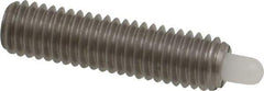 Vlier - 10-32, 3/4" Thread Length, 1/8" Plunger Projection, Stainless Steel Threaded Spring Plunger - 0.09 - 0.092" Max Plunger Diam, 3/4" Plunger Length, 2.9 Lb Init End Force, 11.1 Lb Final End Force - All Tool & Supply