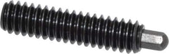 Vlier - 1/4-20, 1" Thread Length, 3/16" Plunger Projection, Steel Threaded Spring Plunger - 1/8 (Hex)" Max Plunger Diam, 1" Plunger Length, 1 Lb Init End Force, 4 Lb Final End Force, 1/8" Hex - All Tool & Supply