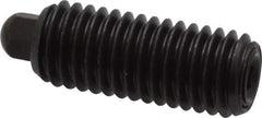 Vlier - 1/2-13, 1-1/4" Thread Length, 1/4" Plunger Projection, Steel Threaded Spring Plunger - 1/4 (Hex)" Max Plunger Diam, 1-1/4" Plunger Length, 6.6 Lb Init End Force, 17.4 Lb Final End Force, 1/4" Hex - All Tool & Supply