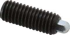 Vlier - 1/2-13, 1-1/4" Thread Length, 1/4" Plunger Projection, Steel Threaded Spring Plunger - 1/4 (Hex)" Max Plunger Diam, 1-1/4" Plunger Length, 2.7 Lb Init End Force, 9.3 Lb Final End Force, 1/4" Hex - All Tool & Supply