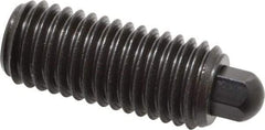 Vlier - 5/8-11, 1-1/2" Thread Length, 5/16" Plunger Projection, Steel Threaded Spring Plunger - 5/16 (Hex)" Max Plunger Diam, 1-1/2" Plunger Length, 10.5 Lb Init End Force, 25.5 Lb Final End Force, 5/16" Hex - All Tool & Supply