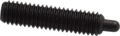 Vlier - 10-32, 3/4" Thread Length, 1/8" Plunger Projection, Steel Threaded Spring Plunger - 0.091 - 0.092" Max Plunger Diam, 3/4" Plunger Length, 2.9 Lb Init End Force, 11.1 Lb Final End Force, 0.063" Hex - All Tool & Supply