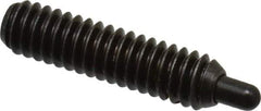 Vlier - 1/4-20, 1" Thread Length, 3/16" Plunger Projection, Steel Threaded Spring Plunger - 0.117 - 0.118" Max Plunger Diam, 1" Plunger Length, 3 Lb Init End Force, 13 Lb Final End Force, 0.079" Hex - All Tool & Supply