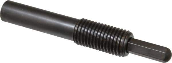 Vlier - 1-8, 2" Thread Length, 1-1/2" Plunger Projection, Steel Threaded Spring Plunger - 0.5000 (Hex)" Max Plunger Diam, Long, 7" Plunger Length, 16 Lb Init End Force, 68 Lb Final End Force, 0.5" Hex - All Tool & Supply