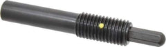 Vlier - 3/4-10, 1-1/2" Thread Length, 1" Plunger Projection, Steel Threaded Spring Plunger - 0.3800 (Hex)" Max Plunger Diam, Long, 5.25" Plunger Length, 4 Lb Init End Force, 35 Lb Final End Force, 0.38" Hex - All Tool & Supply