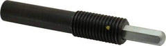 Vlier - 1-8, 2" Thread Length, 1-1/2" Plunger Projection, Steel Threaded Spring Plunger - 0.5000 (Hex)" Max Plunger Diam, Long, 7" Plunger Length, 4 Lb Init End Force, 31 Lb Final End Force, 0.5" Hex - All Tool & Supply