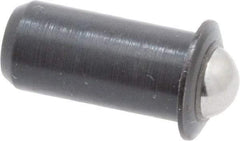 Vlier - 0.0394" Body Length x 3/16" Body Diam, 2 Lb Init to 5 Lb Final End Force, Steel Press Fit Ball Plunger - 5/32" Ball Diam, 0.058" Max Ball Reach, 0.04" Flange Thickness - All Tool & Supply