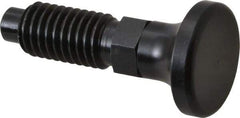 Vlier - 1/2-13, 0.31" Max Plunger Diam, 0.5 Lb Init to 1.75 Lb Final End Force, Knob Handle Plunger - Delrin Knob, 1-1/4" Body Length, 1" Length Under Head/Shoulder, 1/4" Plunger Projection - All Tool & Supply