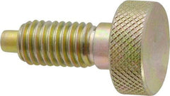 Vlier - 1/2-13, 7/8" Thread Length, 1/4" Max Plunger Diam, 1 Lb Init to 10 Lb Final End Force, Knob Handle Plunger - Knurled Knob, 1.13" Body Length, 7/8" Length Under Head/Shoulder, 1/4" Plunger Projection - All Tool & Supply